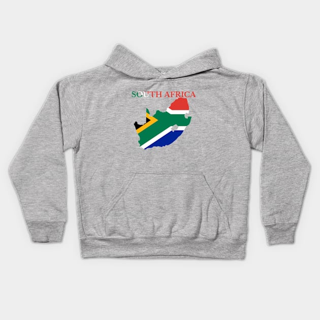 South Africa Map Flag Kids Hoodie by maro_00